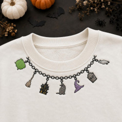 Halloween Witch Charm Necklace