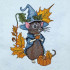 Halloween Witch Mouse With Pumpkin