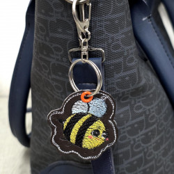 Happy Honey Bee Key Fob