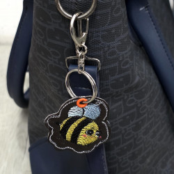Happy Honey Bee Key Fob