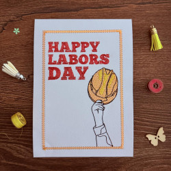 Happy Labors Day Helmet Cardstock