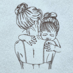 Happy Mothers Day Love Message Line Art
