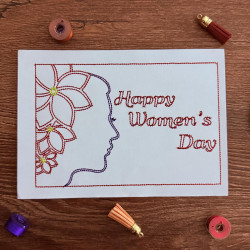 Happy Womens Day Silhouette Cardstock