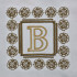 Heirloom Rose Frame Monogram Letter B