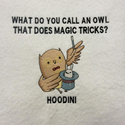 Hoodini The Owl Funny Pun