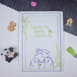Hugging Mom Cardstock