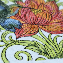 Humming Bird Garden Floral Panel One