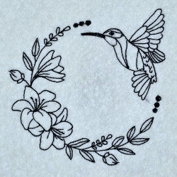 Hummingbird Floral Wreath