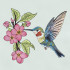 Hummingbird With Flowers