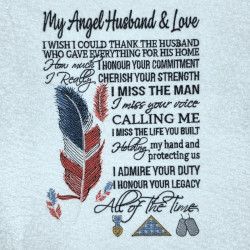 Husband Memorial Feather Quote