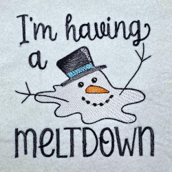 I m Having a Meltdown Funny Snowman Quote