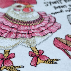 I Need More Wine Stylish Chicken Quote
