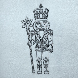 Ice Crystal Nutcracker Line Art