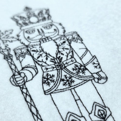 Ice Crystal Nutcracker Line Art