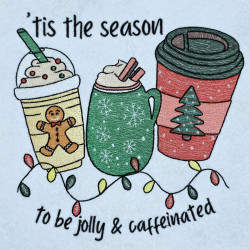 Jolly And Caffeinated Christmas Quote