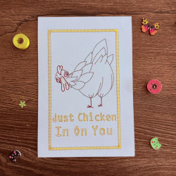Just Chicken In On You Cardstock