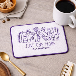 Just One More Chapter Books ITH Mug Rug