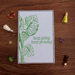 Keep Going Keep Growing Leaf Cardstock
