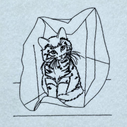 Kitten In Paper Bag Line Art