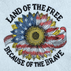 Land Of The Free Sunflower Quote