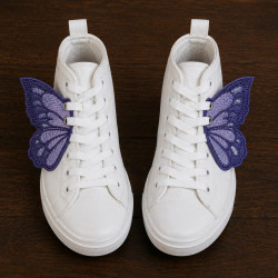 Lavender Butterfly Shoe wing