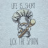 Life Is Short Lick The Spoon Gnome Quote