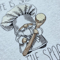 Life Is Short Lick The Spoon Gnome Quote