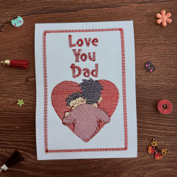 Love You Dad Heart Cardstock