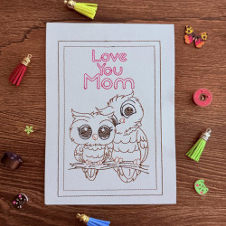 Love You Mom Owl Cardstock