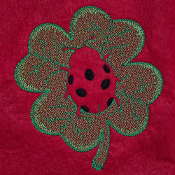 Lucky Clover Ladybug Embossed