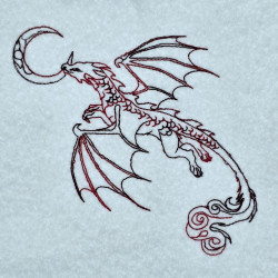 Lunar Dragon Line Art