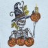 Magical Halloween Pumpkin Skeleton