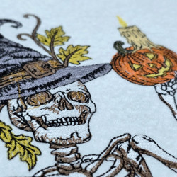 Magical Halloween Pumpkin Skeleton