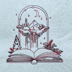 Magical Story Book Line Art