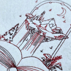 Magical Story Book Line Art