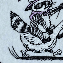 Magician Raccoon Riding Duck