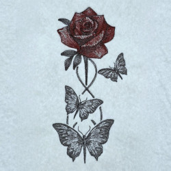 Majestic Rose And Butterfly Dance