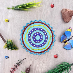 Mandala Art Lace Edge Coaster