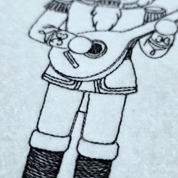 Mandolin Nutcracker Line Art