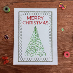 Merry Christmas Tree Cardstock
