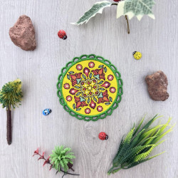 Mexican Art Lace Edge Coaster