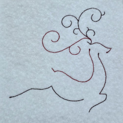 Minimal Line Art Deer