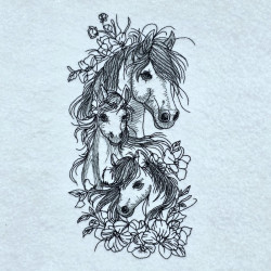 Mother And Floral Horse
