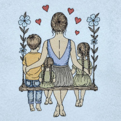 Mother Children Sweet Bond