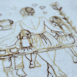 Mother Children Sweet Bond Line Art