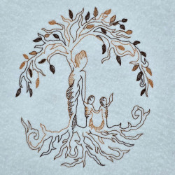 Mother Children Tree Of Life Line Art