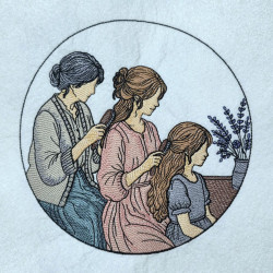 Mother Daughter Braiding Hair