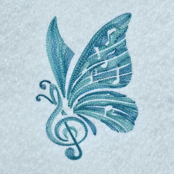 Music Butterfly Treble Clef