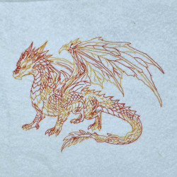 Mystic Dragon Line Art