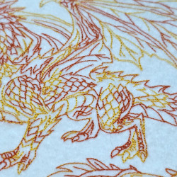 Mystic Dragon Line Art
